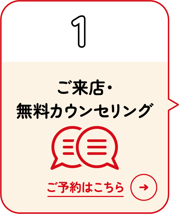 1.ご来店・無料カウンセリング