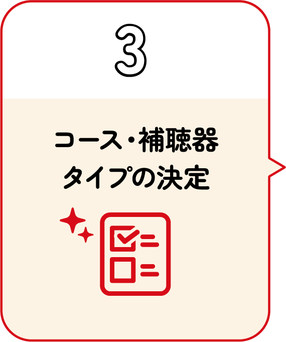 3.コース・補聴器タイプの決定